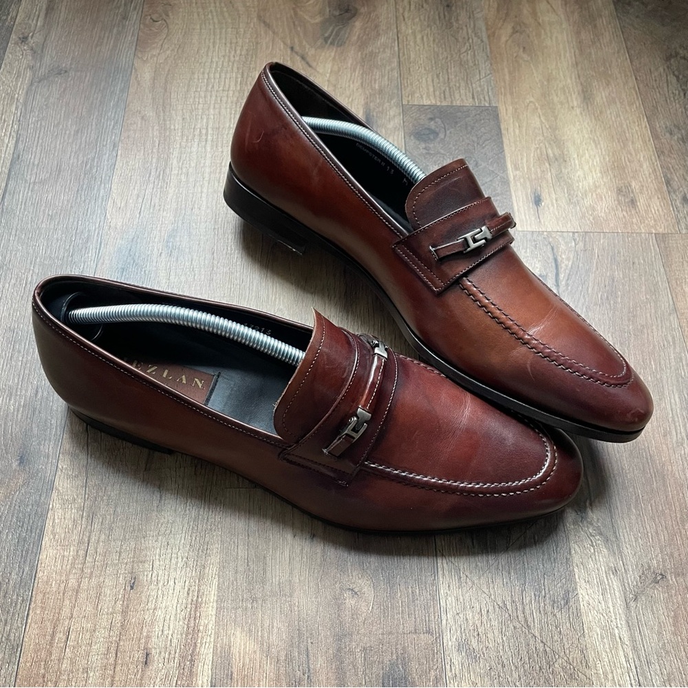 VINTAGE Mezlan Men Dress Brown Shoes 
Loafers Sz 13M MADE IN SPAIN